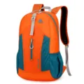 Ultralight 29L outdoor hiking backpack, durable orange and blue travel daypack for sports. - Orange