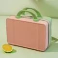 Mini valigia cosmetica 14 pollici bagaglio a mano portatile rosa verde scatola box - Rosa e Verde