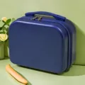 Mini blauer Hartschalen Kosmetikkoffer 14 Zoll tragbare Reise Aufbewahrungsbox Handtasche - 14 Zoll Multifunktionaler Kosmetikkoffer / Saphirblau