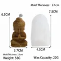 Stampo in silicone per candela Buddha, set fai da te cera Amitabha e ornamento di candela finita. - Stile 1