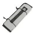 Portable outdoor folding seat cushion waterproof camping mat with elastic storage band grey grid - Gray