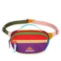 Colorful rainbow waist bag outdoor hiking fanny pack waterproof chest bag adjustable strap - Purple