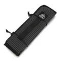 Portable outdoor camping folding waterproof seat cushion with storage strap for travel use. - Black