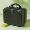 Mini black cosmetic suitcase 14 inch travel case lightweight portable luggage box - Black