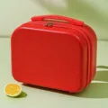 Roter Mini Kosmetik-Koffer 14 Zoll tragbarer Reise Make-up Aufbewahrungsbox Hartschale - 14 Zoll Multifunktionaler Kosmetikkoffer / Rot