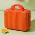 Orange 14 inch mini cosmetic case travel storage makeup bag portable hard shell suitcase - Orange