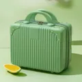 Green 14 inch mini cosmetic case portable hard shell luggage travel storage makeup storage box. - Fruit Green