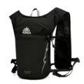 Black Running Hydration Vest 5L Outdoor Sports Cycling Hiking Nylon Backpack Bag - Black and White