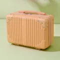 14 ίντσες μίνι φορητή σκληρή βαλίτσα καλλυντικών θήκη ταξιδιού για γυναικείο μακιγιάζ - Ροζ