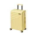 Valigia Rigida Gialla Trolley da Viaggio con Quattro Ruote e Serratura per le Vacanze - 20 Pollici / Giallo