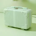 Μίνι βαλίτσα καλλυντικών 14 ίντσες πράσινη μέντα κουτί αποθήκευσης ταξιδιού οργάνωσης μακιγιάζ - Μπλε