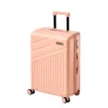 Valigia rigida rosa trolley da viaggio bagaglio con ruote piroettanti e manico telescopico. - 20 Pollici / Rosa