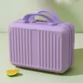 Purple mini cosmetic case 14 inch small travel suitcase portable makeup storage box vanity bag - 14 Inch Multifunctional Cosmetic Case / Goddess Purple