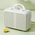 14 inch mini cosmetic suitcase white hard shell travel luggage portable vanity case beauty box - 14 Inch Multifunctional Cosmetic Case / White