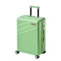 Maleta trolley rígida verde claro con ruedas silenciosas y cerradura de combinación para viajes. - Verde