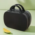 Petit vanity case rigide noir mallette de maquillage portable trousse de toilette femme - Mallette de Maquillage Multifonctionnelle 14 Pouces / Noir
