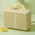 Mini cosmetic suitcase 14 inch portable makeup case small travel luggage yellow box - 14 Inch Multifunctional Cosmetic Case / Yellow