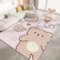 Tappeto per soggiorno con simpatico orsetto, tappetino antiscivolo in PVC impermeabile. - 50x80cm / Abbraccio di Orso