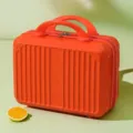 Orange mini cosmetic case portable small luggage hard shell suitcase for daily travel use - 14 Inch Multifunctional Cosmetic Case / Orange