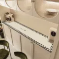Tapis de meuble à carreaux noir et blanc protecteur de table imperméable pour entrée - Moli