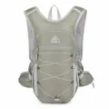 Lightweight hiking backpack, grey sports rucksack with mesh shoulder straps and bungee cords. - Firmament Grey