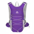 Purple outdoor cycling backpack lightweight hiking daypack with breathable mesh straps for sports. - Roland Purple