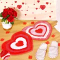Valentine's Day Heart-Shaped Plush Floor Mat Soft Faux Cashmere Bathroom Anti-Slip Rug - Heart Series 5