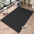 Tappeto per animali monocolore grigio scuro dettaglio, stuoia antiscivolo resistente. - 60*90cm / Grigio Scuro Grafite