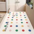 Tappetino da bagno antiscivolo con motivo a pois colorati adesivo per pavimento doccia - 45x70cm / Poi Giocosi B
