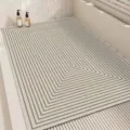 Modern minimalist bathroom loop mat anti-slip hollow drainage floor mat for shower room - 45x70cm / Cycle Inner Grid