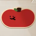 Tappetino da bagno in terra diatomacea a forma di mela, antiscivolo e assorbente per la casa e doccia. - 40x60cm / Mela Sorridente