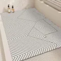 Modern minimalist bathroom anti-slip mat detail showing geometric pattern and hollow structure. - 45x70cm / Line-Surface Coverage