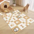 Tappeto per animali domestici in PVC con motivo cucciolo di cane antiscivolo facile da pulire. - 20*30cm / Osso di Cucciolo