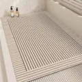 Modern minimalist bathroom non-slip drainage mat household hollow waterproof floor mat - 45x70cm / Simple Lines