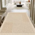 Tappeto d'ingresso in PVC stile Wabi-sabi, antiscivolo resistente geometrico zerbino - 40*60 cm (Tappeto a ricciolo) / Milano Bianco Sporco