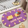 Tappetino da bagno terra di diatomee cartoon assorbente asciugatura rapida antiscivolo per bagno. - 20*30cm / Personaggio Cane a Molla