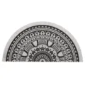 Zerbino mezza luna mandala nero bianco tappeto antiscivolo in PVC per porta d'ingresso - 45*90cm (Anello di Filo) / Minimalista - 01