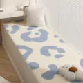 Coussin de fenetre imitation cachemire motif vache tapis de balcon bleu confortable - 60*160 cm (imitation cachemire douce pour la peau) / Motif Bleu