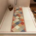 Alfombra de bano estilo americano antideslizante hueco drenaje resistente patron - Cuadros Coloridos Estilo 7