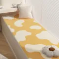 Coussin de fenêtre motif lait imitation cachemire pour balcon tapis de sol doux et chaud. - 40x60cm / Imprimé Vache Jaune