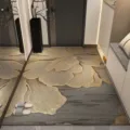 Tapis d'entrée vertical antidérapant, élégant paillasson à motif floral 3D pour la maison. - Style Minimaliste Nordique 7