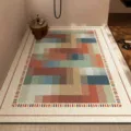 Alfombra de baño de estilo americano antideslizante resistente a la suciedad y desgaste - Cuadros Coloridos Estilo 9