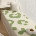 Nep kasjmier erker mat met groene koeienprint, gezellige balkon loper tapijt. - Groen Patroon