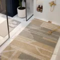 Wabi-sabi style bathroom PVC silk loop mat, anti-slip hollow shower foot mat for home use. - Plain Brocade Years
