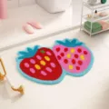 Carino tappeto da bagno a forma di fragola, morbido e assorbente zerbino da camera. - 40*60cm / Stile 2