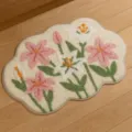 Tappeto floreale tuftato, morbido tappeto in peluche con grazioso design floreale per camera. - 40*60cm / Stile 4