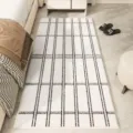 Modern minimalist black and white grid bedroom carpet soft cashmere-like floor mat for home decor. - Winter Style 4