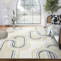Modern luxury geometric area rug with soft cashmere-like texture for cozy living room decor. - 1027JHXT-7