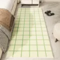 Tappeto da camera da letto verde a quadri stile morbido simile al cashmere moderno. - 40*60cm / Stile Invernale 8