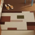 Tappeto passatoia in PVC riccio rétro con blocco di colore geometrico per ingresso. - 40*60 cm (Tappeto a ricciolo) / Tappeto Laccio di Seta A